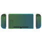 PlayVital UPGRADED Dockable Hard Shell Protective Case for Nintendo Switch - Glossy Gradient Translucent Green Blue PlayVital