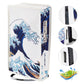PlayVital Vertical Dust Cover for ps5 Slim Digital Edition(The New Smaller Design), Nylon Dust Proof Protector Waterproof Cover Sleeve for ps5 Slim Console - The Great Wave - JKSPFH001 PlayVital