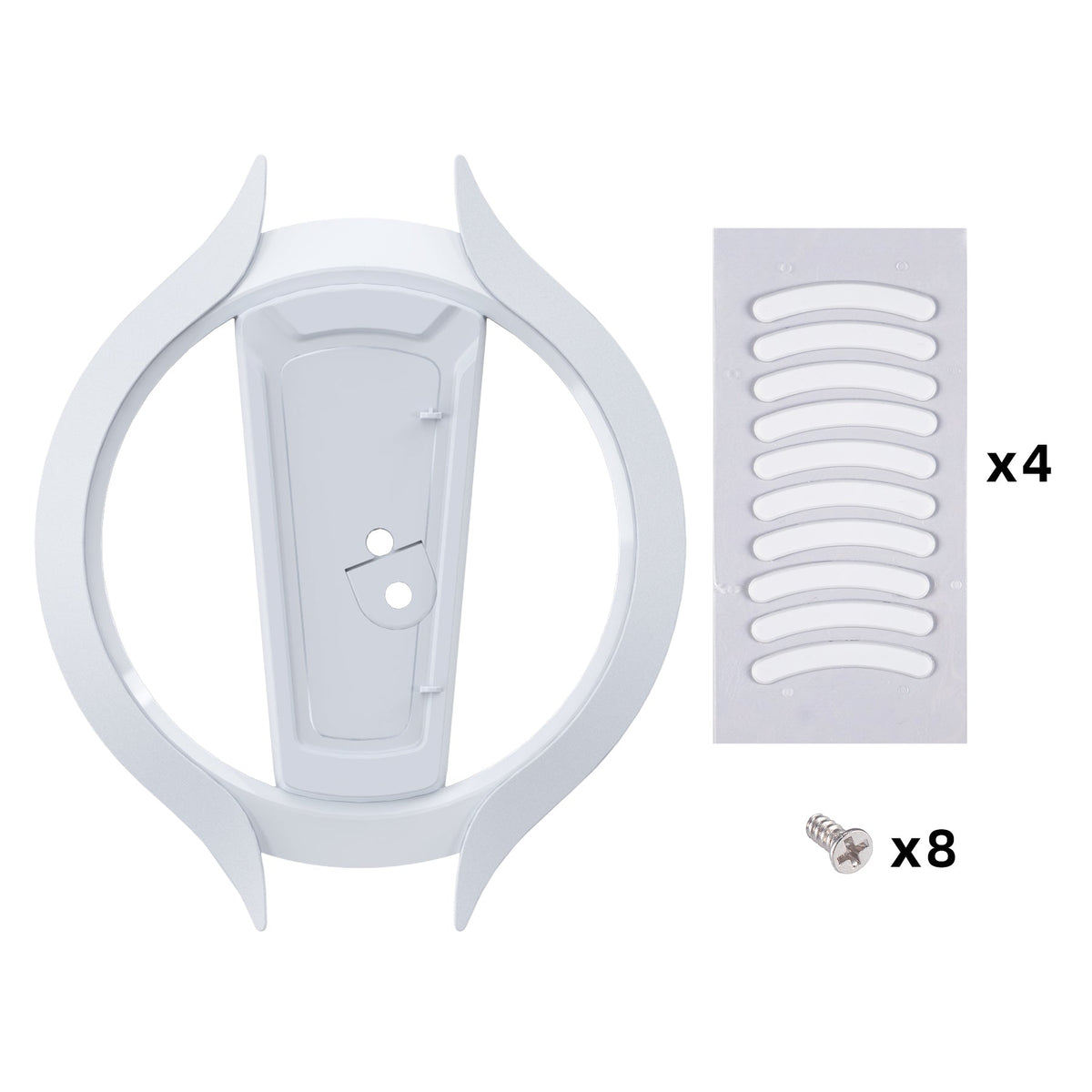 PlayVital Vertical Stand with Anti-Slip Pads for PS5/Slim/Pro/Standard Console Disc & Digital, Space-Saving Holder Base Accessories for PS5/Pro/Slim - White PlayVital