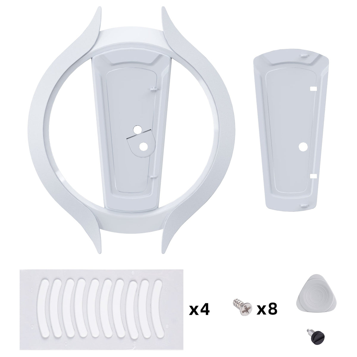 PlayVital Vertical Stand with Anti-Slip Pads for PS5/Slim/Pro/Standard Console Disc & Digital, Space-Saving Holder Base Accessories for PS5/Pro/Slim - White PlayVital