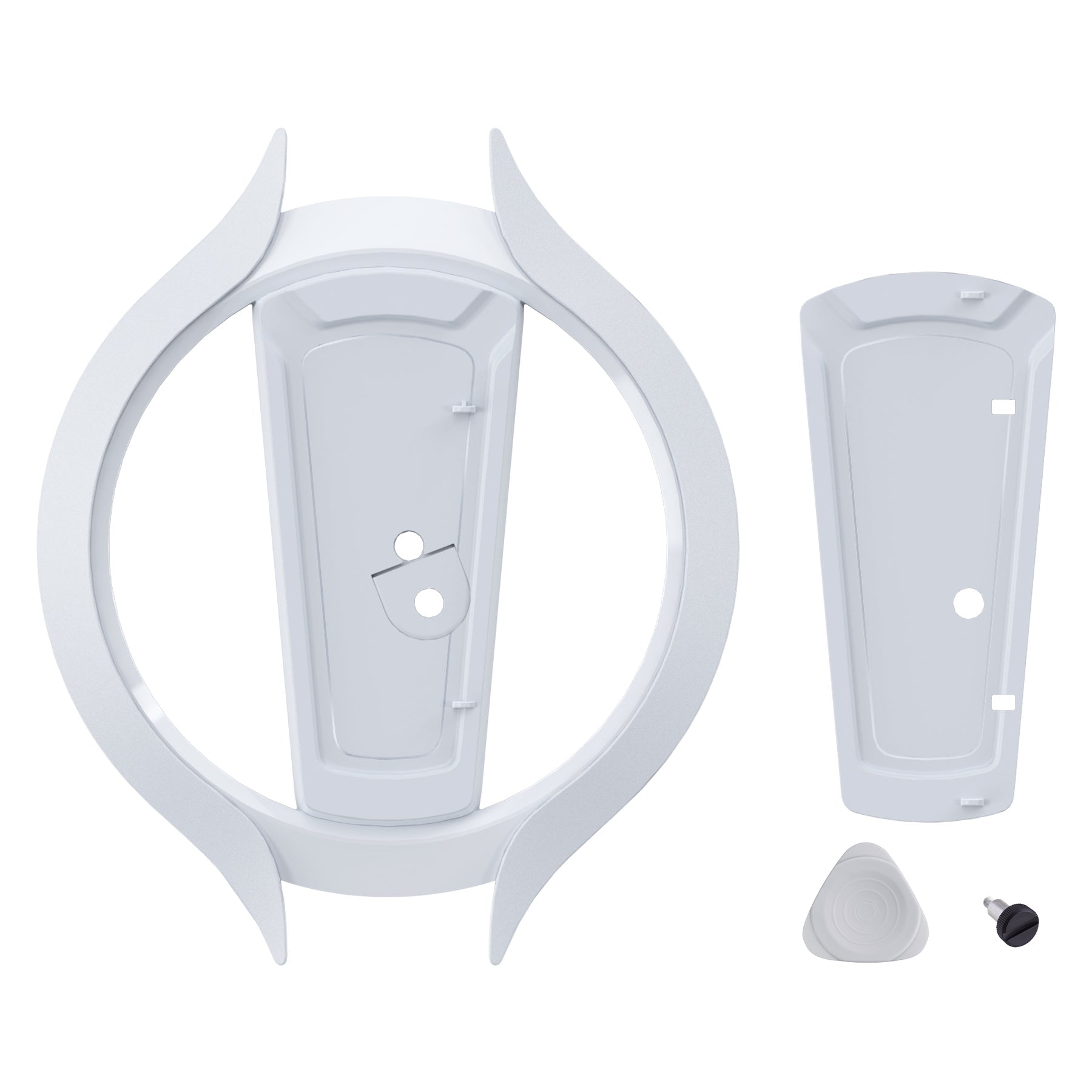 PlayVital Vertical Stand with Anti-Slip Pads for PS5/Slim/Pro/Standard Console Disc & Digital, Space-Saving Holder Base Accessories for PS5/Pro/Slim - White PlayVital