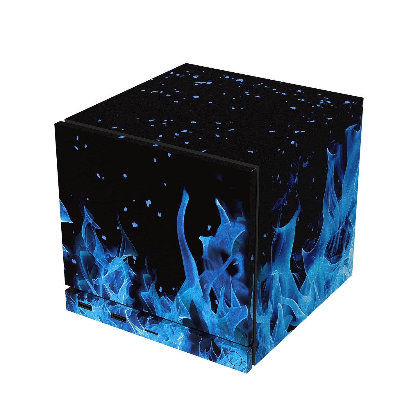 PlayVital Vinyl Skin Set for Steam Machine Console & Steam Controller (2026), Protective Decal Wrap - Blue Flame PlayVital