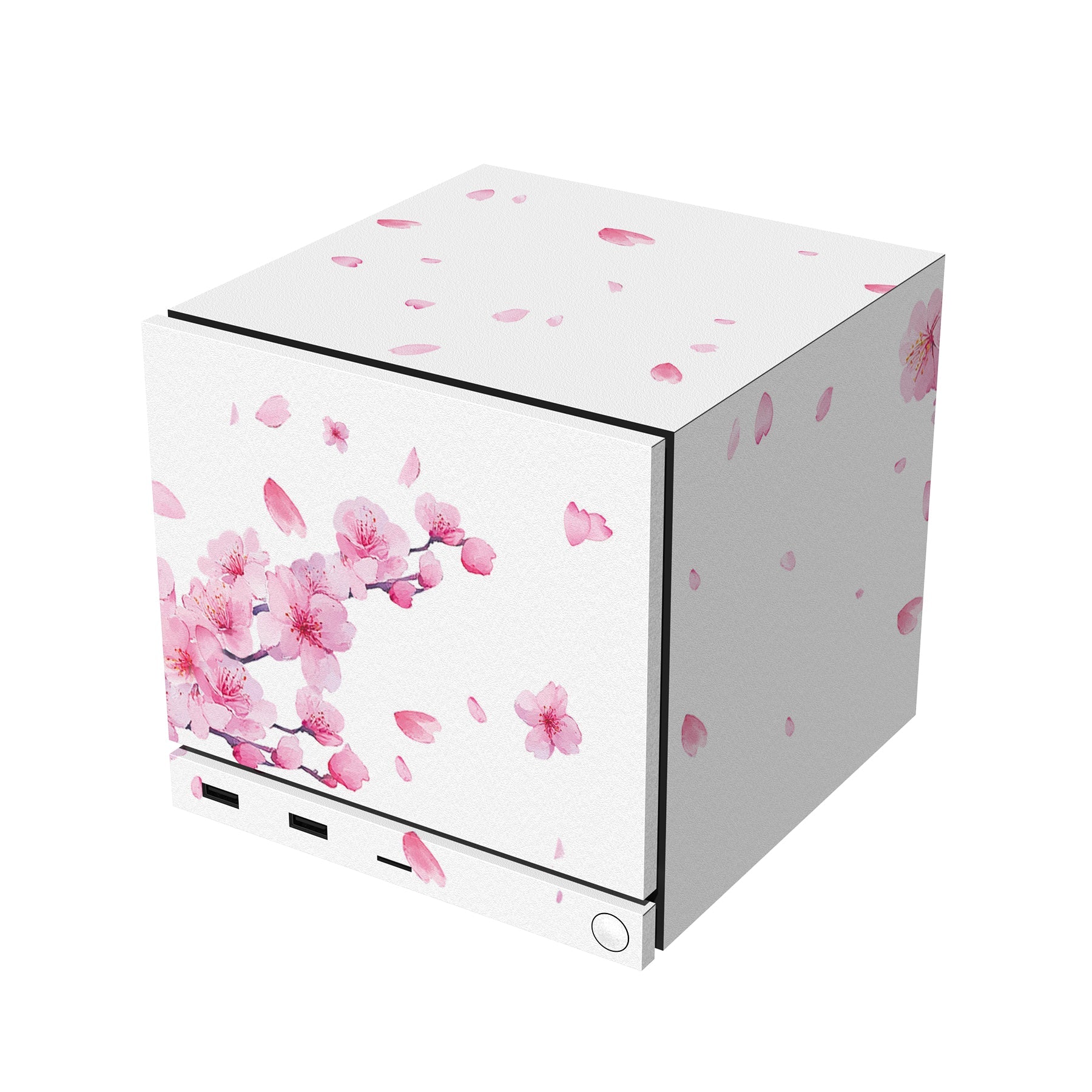 PlayVital Vinyl Skin Set for Steam Machine Console & Steam Controller (2026), Protective Decal Wrap - Cherry Blossoms Petals A PlayVital