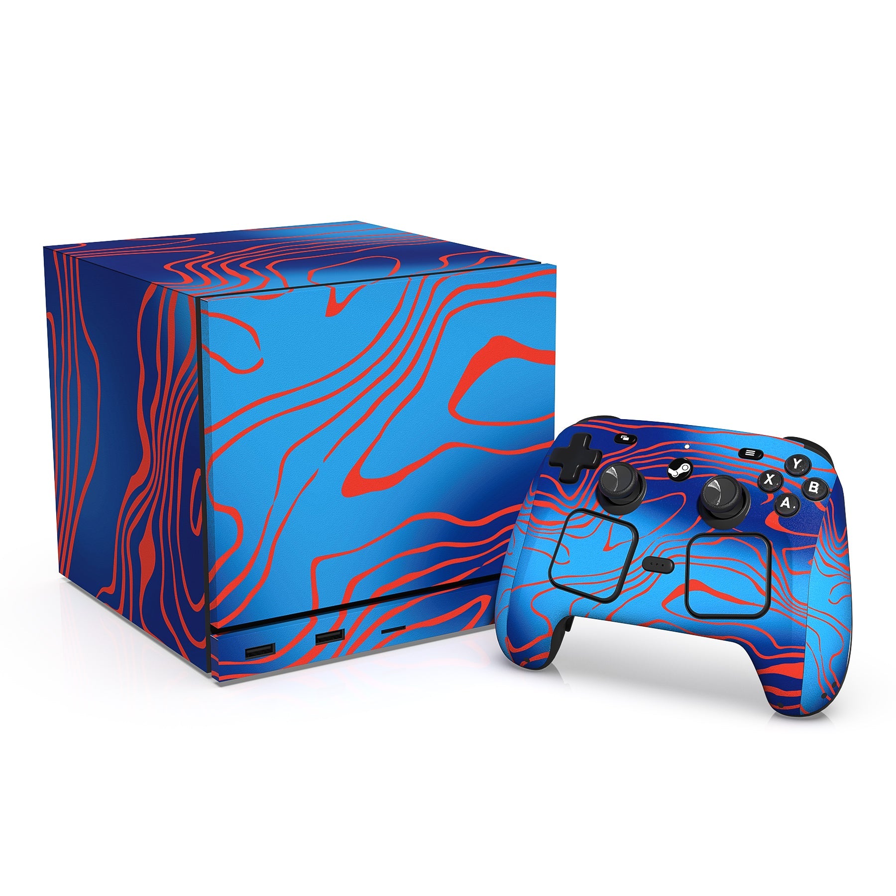 PlayVital Vinyl Skin Set for Steam Machine Console & Steam Controller (2026), Protective Decal Wrap - Damascuscamo PlayVital
