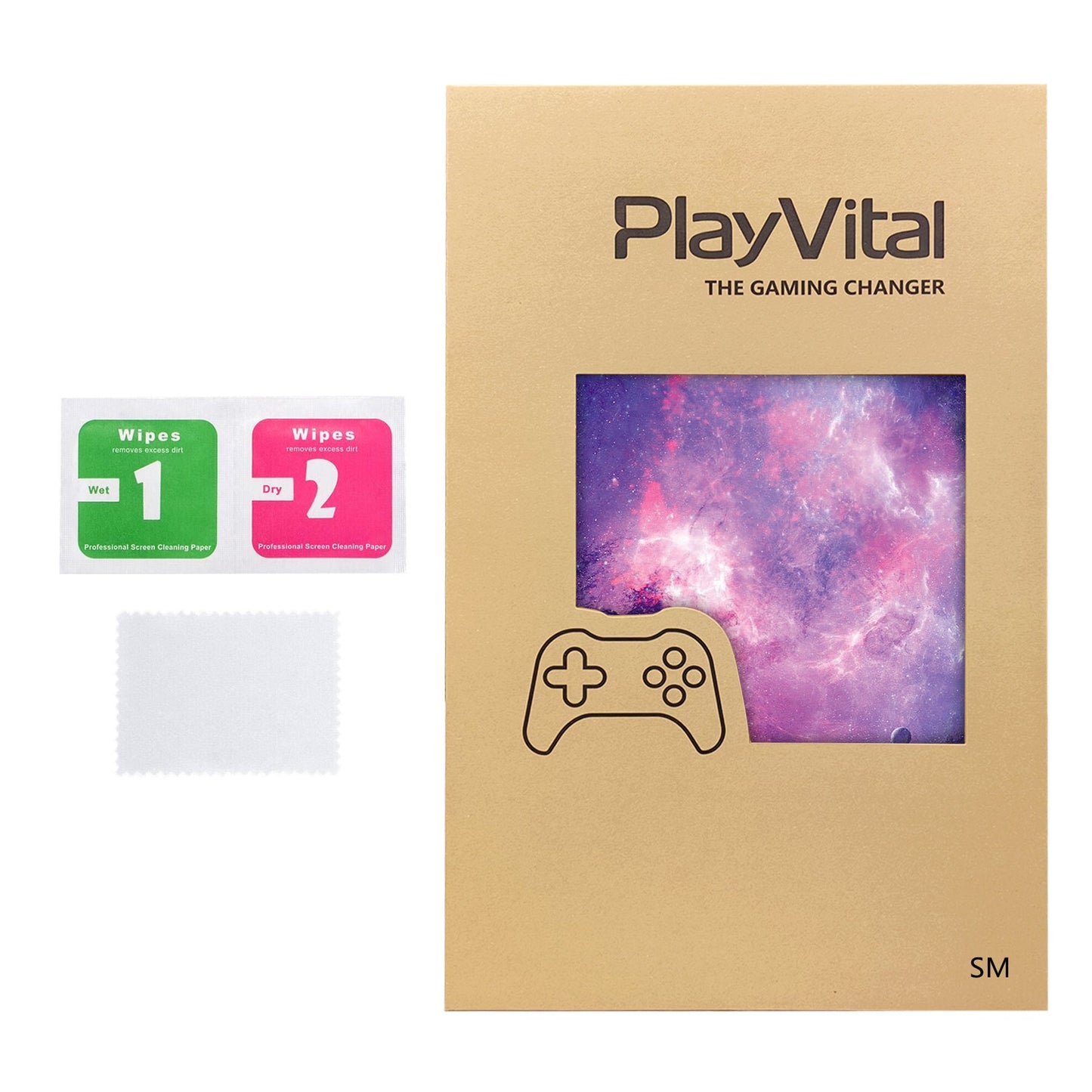 PlayVital Vinyl Skin Set for Steam Machine Console & Steam Controller (2026), Protective Decal Wrap - Nebula Galaxy PlayVital