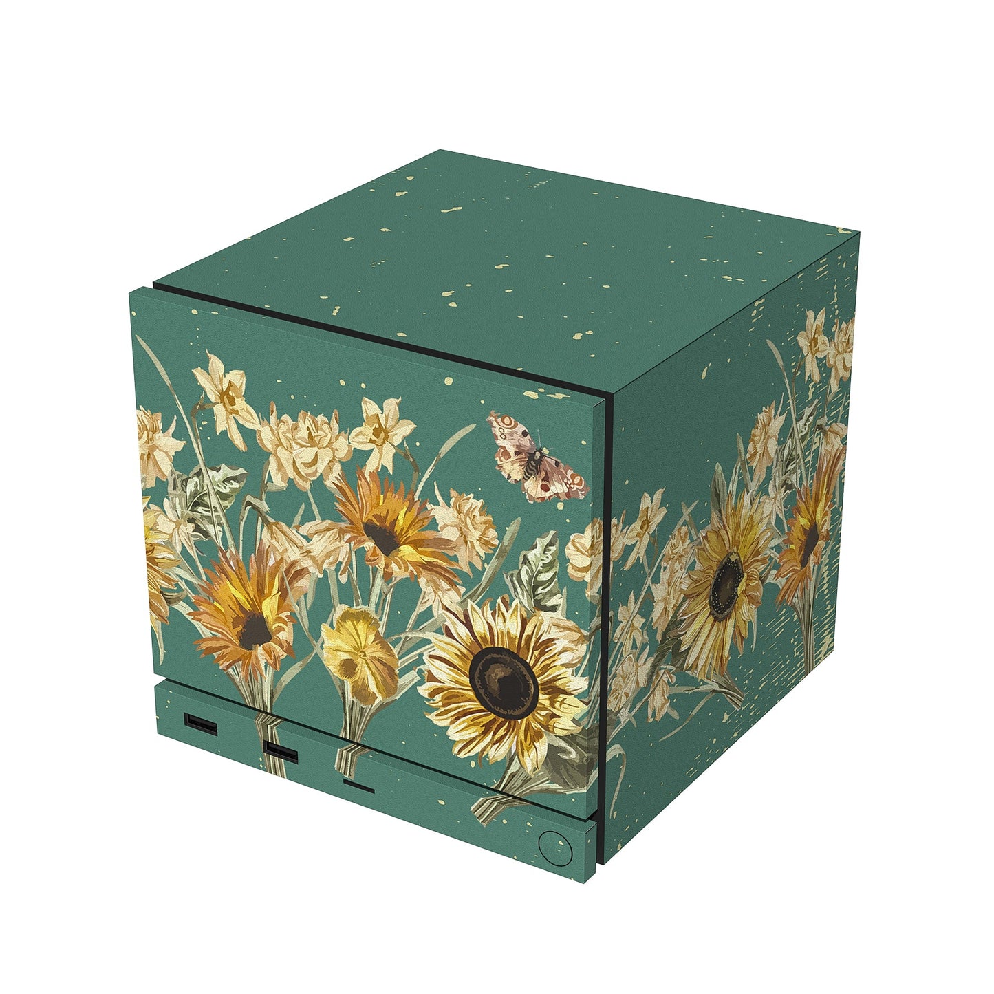 PlayVital Vinyl Skin Set for Steam Machine Console & Steam Controller (2026), Protective Decal Wrap - Sunflowers PlayVital