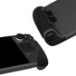 PlayVital Water Ripple Textured Handle Grips with Thumb Grip Caps for Steam Deck LCD & OLED - Black PlayVital