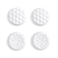 PlayVital White Thumbsticks Grips Caps for ROG Ally, Silicone Thumb Grips Joystick Caps for ROG Ally - Diamond Grain & Crack Bomb Design - TAURGM006 PlayVital