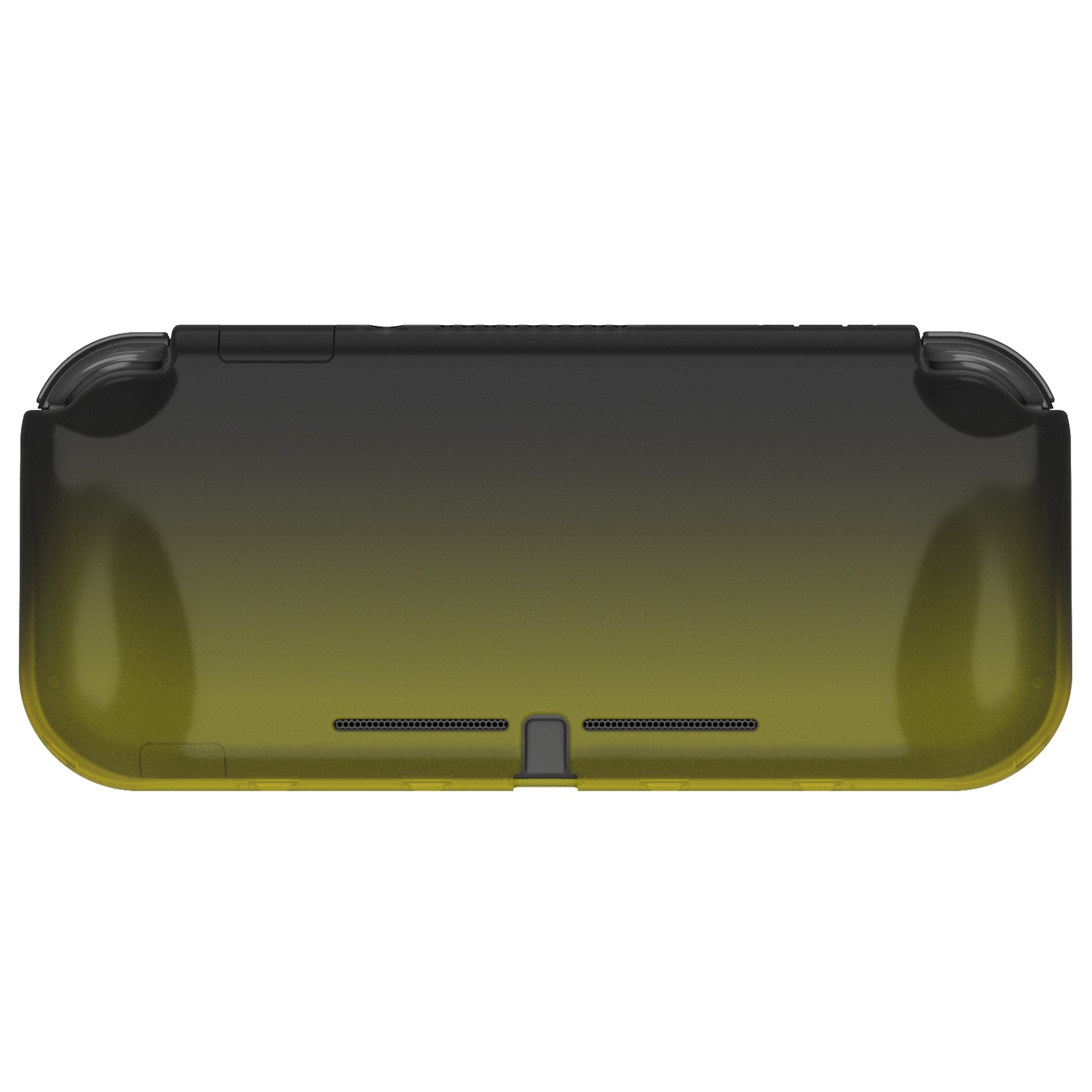 PlayVital ZealProtect Protective Case for Nintendo Switch Lite, Hard Shell Ergonomic Grip Cover for Nintendo Switch Lite w/Screen Protector & Thumb Grip Caps & Button Caps - Gradient Black Yellown - PSLYP3014 playvital