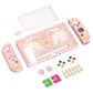 PlayVital ZealProtect Soft Protective Case for Nintendo Switch, Flexible Cover for Switch with Tempered Glass Screen Protector & Thumb Grips & ABXY Direction Button Caps - Magic Wings - RNSYV6054 playvital