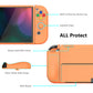 PlayVital ZealProtect Soft TPU Slim Protective Case with Thumb Grip Caps & ABXY Direction Button Caps for Nintendo Switch OLED - Apricot Yellow