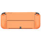 PlayVital ZealProtect Soft TPU Slim Protective Case with Thumb Grip Caps & ABXY Direction Button Caps for Nintendo Switch OLED - Apricot Yellow
