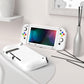 PlayVital ZealProtect Soft TPU Slim Protective Case with Tempered Glass Screen Protector & Thumb Grips & ABXY Direction Button Caps for Nintendo Switch - White playvital