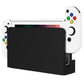 PlayVital ZealProtect Soft TPU Slim Protective Case with Tempered Glass Screen Protector & Thumb Grips & ABXY Direction Button Caps for Nintendo Switch - White playvital
