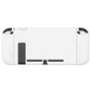 PlayVital ZealProtect Soft TPU Slim Protective Case with Tempered Glass Screen Protector & Thumb Grips & ABXY Direction Button Caps for Nintendo Switch - White playvital