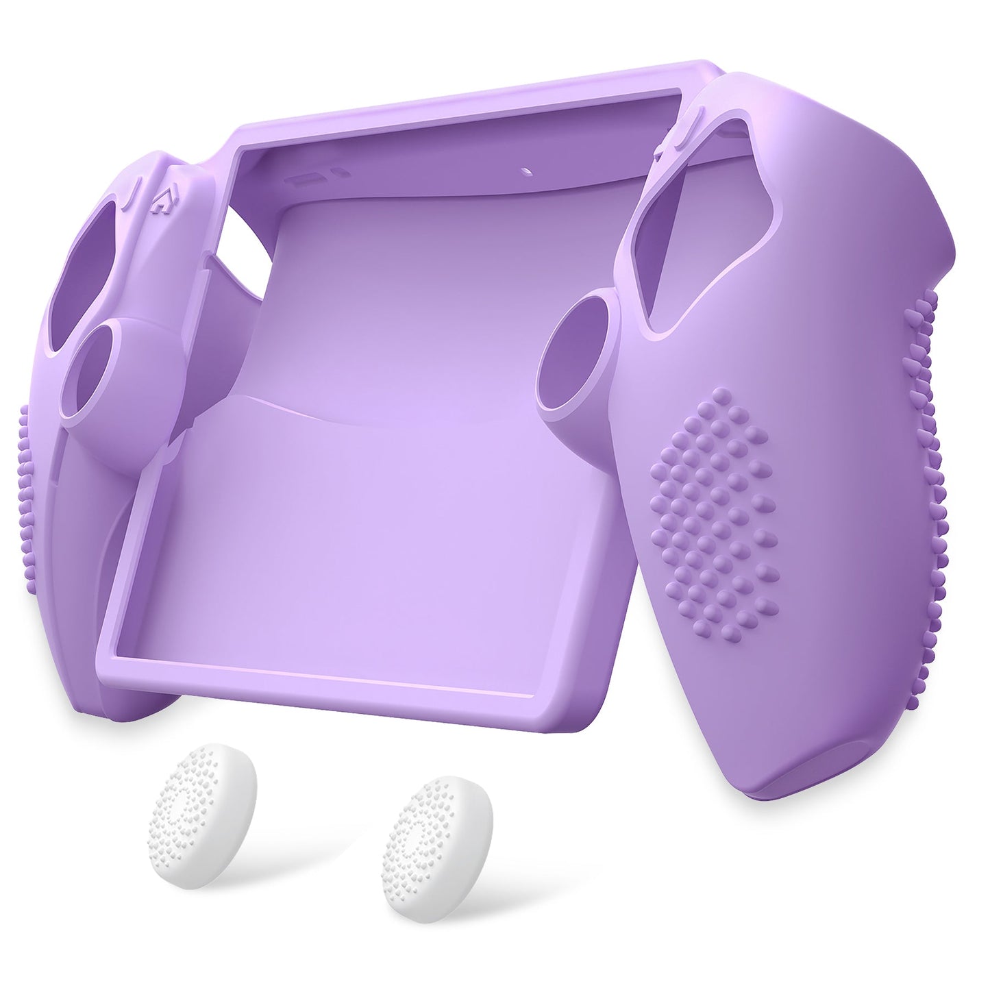 PlayVital 3D Studded Edition Anti-Slip Silicone Protective Case with Thumb Grips for PS Portal Remote Player - Mauve Purple PlayVital