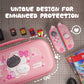 PlayVital Cherry Blossoms Kitten Carrying Case for Nintendo Switch 2, Cute Hard Shell Travel Case for Switch 2 with Silicone Charging Port & 10 Game Card Slots, Portable Storage Bag - Pink PlayVital