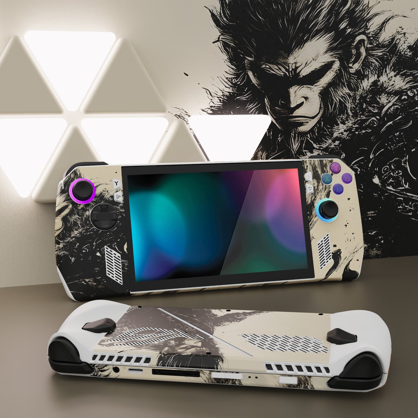 PlayVital Custom Stickers Vinyl Wraps Protective Skin Decal for ROG Ally Console - Inkblade Wukong PlayVital