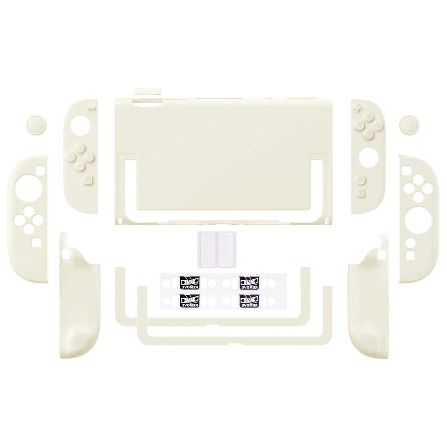 PlayVital Cute Solid-color Dockable Hard Protective Case for Nintendo Switch 2 with Thumb Grip & Sticker & Button Caps - Antique Yellow PlayVital