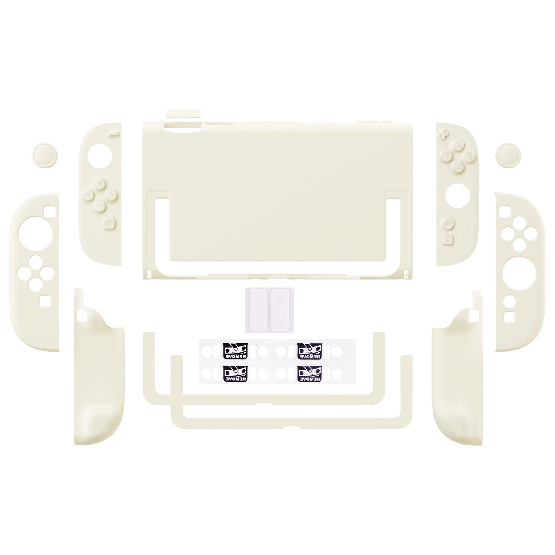 PlayVital Cute Solid-color Dockable Hard Protective Case for Nintendo Switch 2 with Thumb Grip & Sticker & Button Caps - Antique Yellow PlayVital