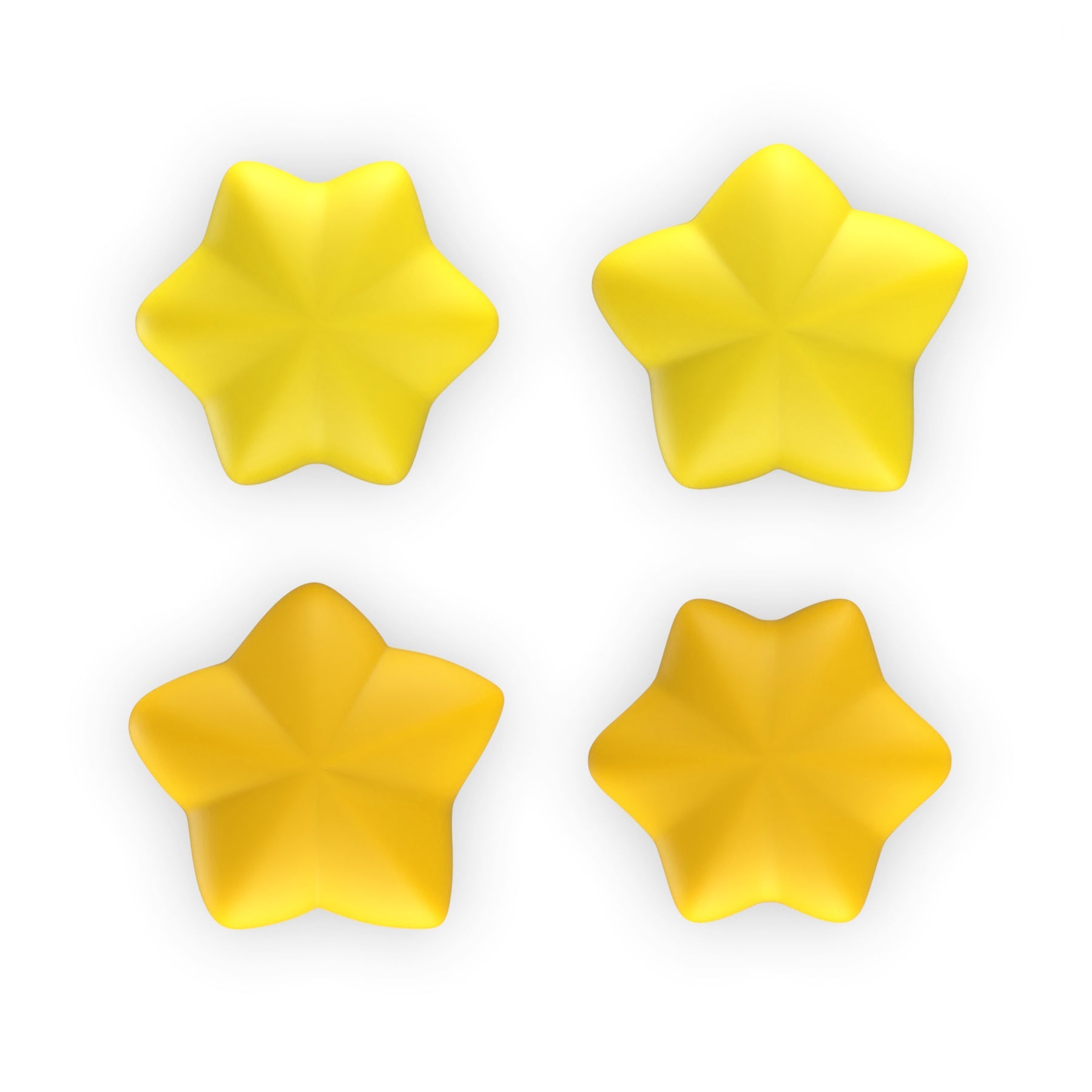 PlayVital Cute Universal Illuminated LED Thumbstick Grips for ps5 & ps4 & Xbox Series X/S & Xbox One & Switch Pro Controller - Stars PlayVital