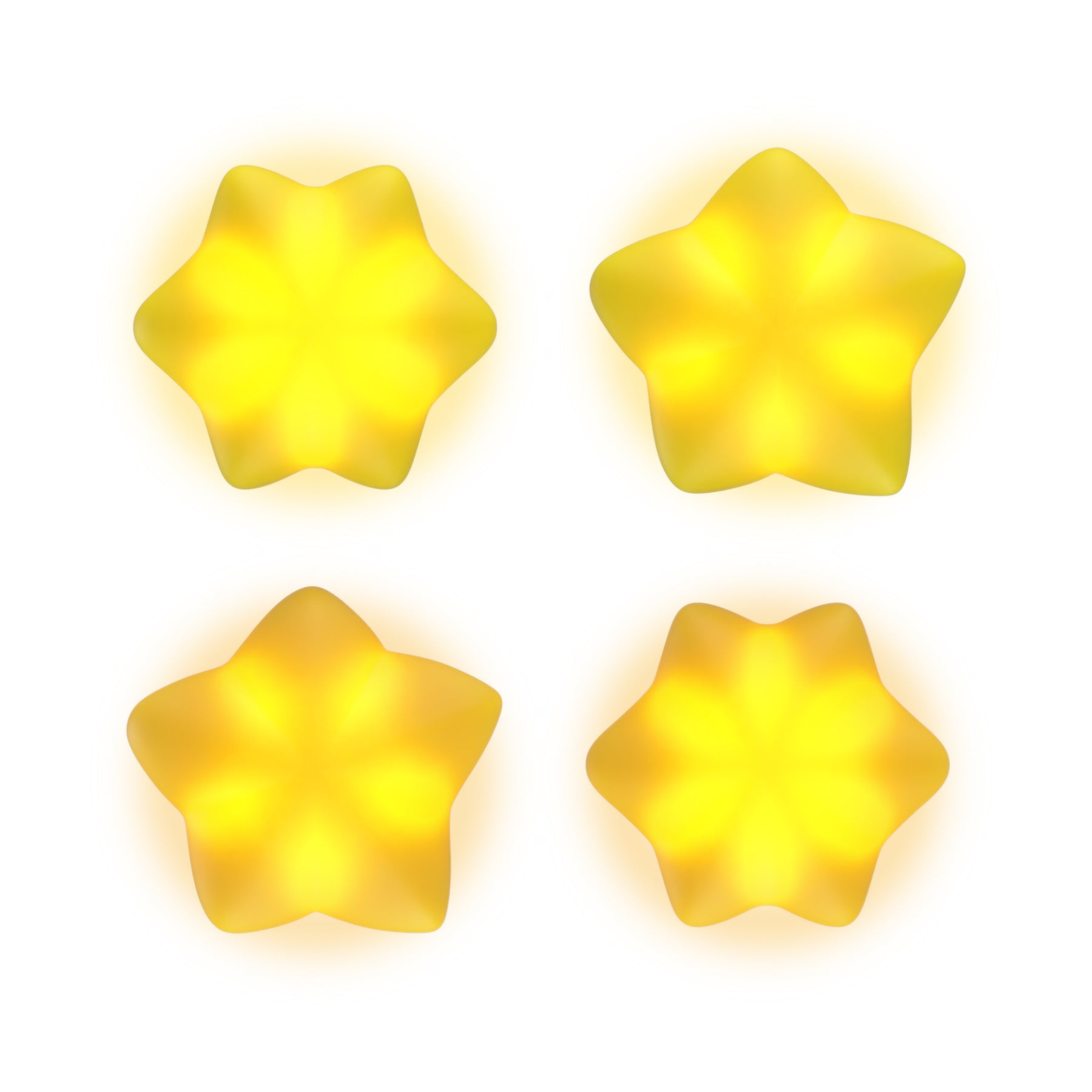 PlayVital Cute Universal Illuminated LED Thumbstick Grips for ps5 & ps4 & Xbox Series X/S & Xbox One & Switch Pro Controller - Stars PlayVital