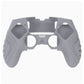 PlayVital Guardian Edition Anti-Slip Ergonomic Silicone Cover Case with Thumb Grip Caps for PS5 Edge Controller - Metallic Gray - EHPFP011 PlayVital