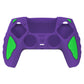 PlayVital Knight Edition Anti-Slip Silicone Cover Skin with Thumb Grip Caps for PS5 Wireless Controller - Neon Genesis Purple & Green - QSPF015 PlayVital