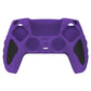 PlayVital Knight Edition Anti-Slip Silicone Cover Skin with Thumb Grip Caps for PS5 Wireless Controller - Purple & Black - QSPF006 PlayVital