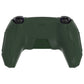 PlayVital Mecha Edition Anti-Slip Silicone Cover Skin with Matching Thumb Grips and Stickers for PS5 Wireless Controller - Compatible with Charging Station - Jungle Green PlayVital