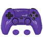 PlayVital Mecha Edition Anti-Slip Silicone Cover Skin with Matching Thumb Grips and Stickers for PS5 Wireless Controller - Compatible with Charging Station - Purple PlayVital