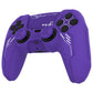 PlayVital Mecha Edition Anti-Slip Silicone Cover Skin with Matching Thumb Grips and Stickers for PS5 Wireless Controller - Compatible with Charging Station - Purple PlayVital