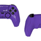 PlayVital Mecha Edition Anti-Slip Silicone Cover Skin with Matching Thumb Grips and Stickers for PS5 Wireless Controller - Compatible with Charging Station - Purple PlayVital