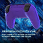 PlayVital Mecha Edition Anti-Slip Silicone Cover Skin with Matching Thumb Grips and Stickers for PS5 Wireless Controller - Compatible with Charging Station - Purple PlayVital