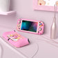 PlayVital PP&VV Hard Shell Protective Case with Screen Protector & Thumb Grip Caps & Button Caps for Nintendo Switch Lite - Pink - PSLYR018 playvital
