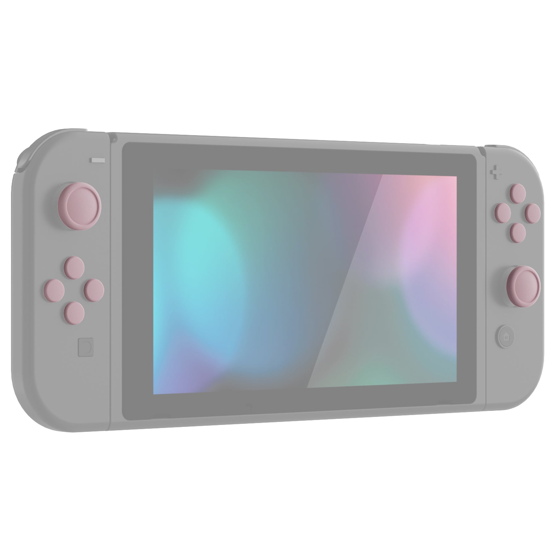 PlayVital Silicone Button Covers and Thumb Grip Set for Nintendo Switch & Switch OLED & Switch Lite ABXY Directional Key Button Caps with Switch Lite D-Pad Button Cap - Pink PlayVital