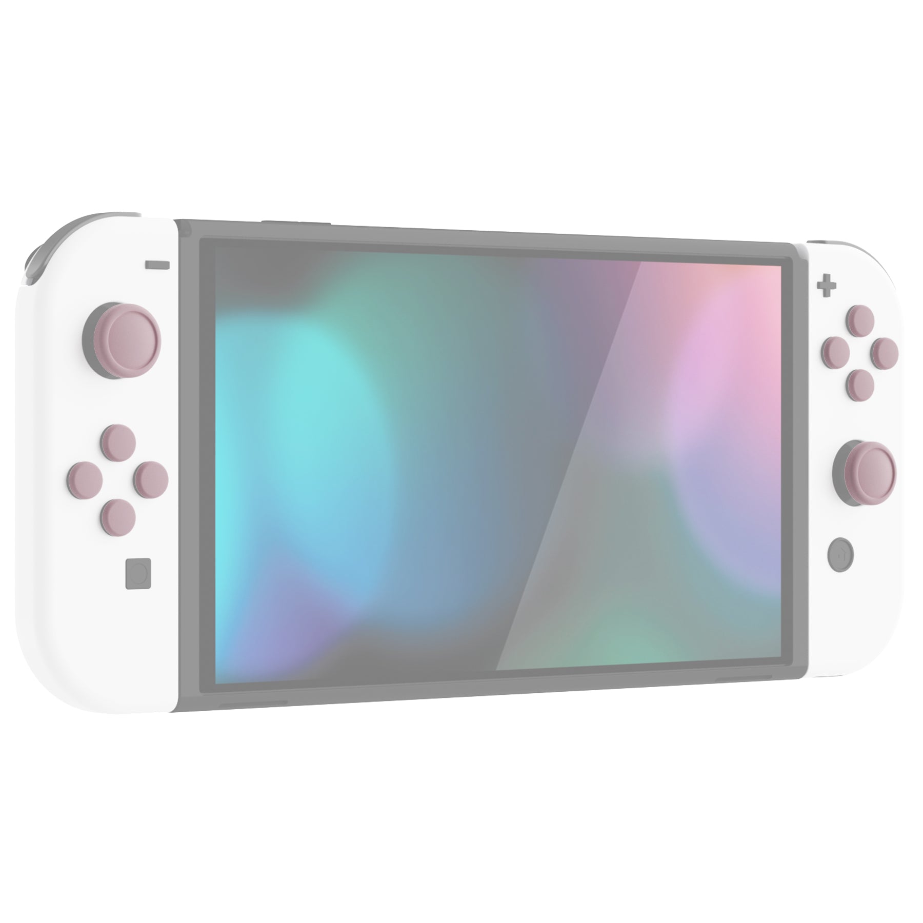 PlayVital Silicone Button Covers and Thumb Grip Set for Nintendo Switch & Switch OLED & Switch Lite ABXY Directional Key Button Caps with Switch Lite D-Pad Button Cap - Pink PlayVital