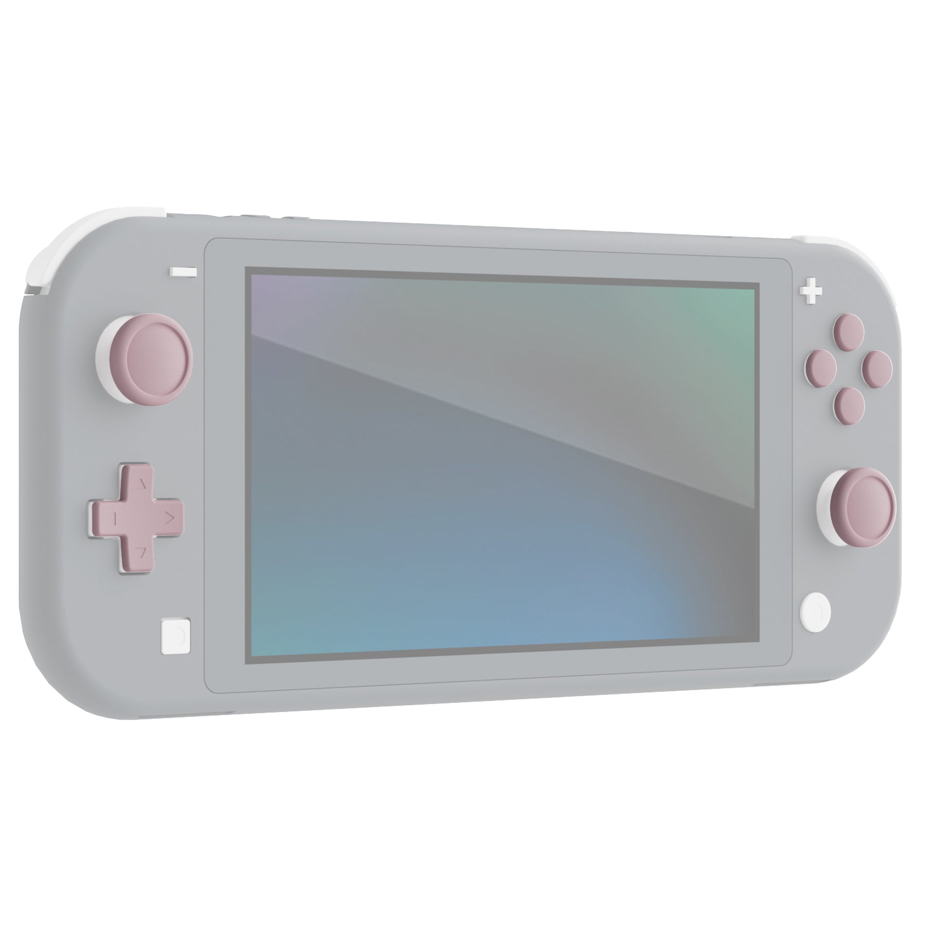 PlayVital Silicone Button Covers and Thumb Grip Set for Nintendo Switch & Switch OLED & Switch Lite ABXY Directional Key Button Caps with Switch Lite D-Pad Button Cap - Pink PlayVital