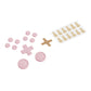 PlayVital Silicone Button Covers and Thumb Grip Set for Nintendo Switch & Switch OLED & Switch Lite ABXY Directional Key Button Caps with Switch Lite D-Pad Button Cap - Pink PlayVital