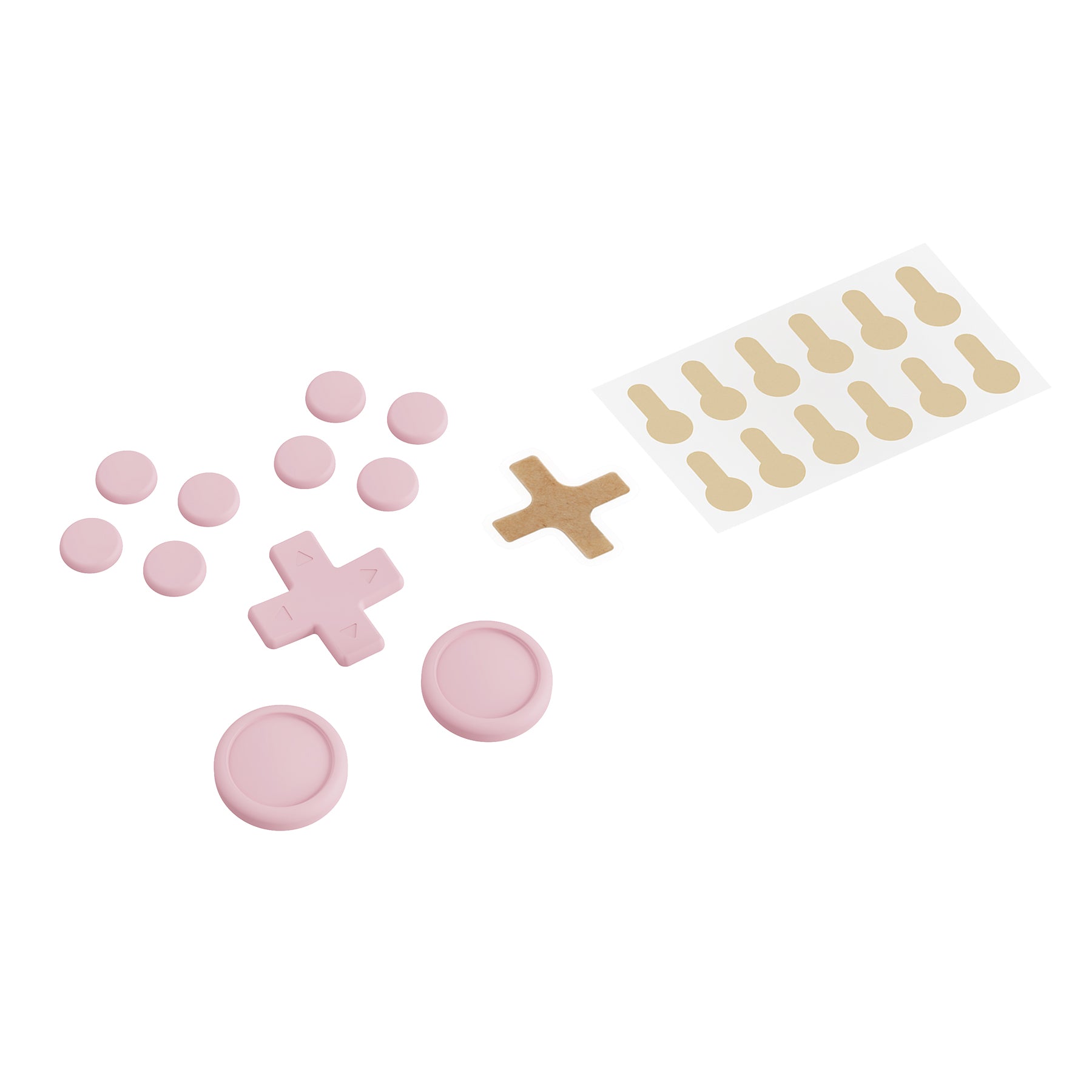 PlayVital Silicone Button Covers and Thumb Grip Set for Nintendo Switch & Switch OLED & Switch Lite ABXY Directional Key Button Caps with Switch Lite D-Pad Button Cap - Pink PlayVital