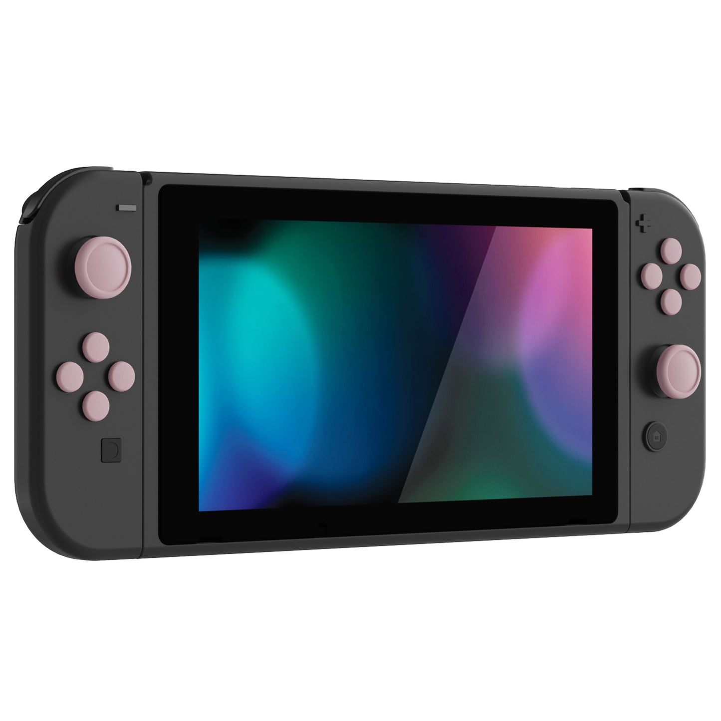 PlayVital Silicone Button Covers and Thumb Grip Set for Nintendo Switch & Switch OLED & Switch Lite ABXY Directional Key Button Caps with Switch Lite D-Pad Button Cap - Pink PlayVital