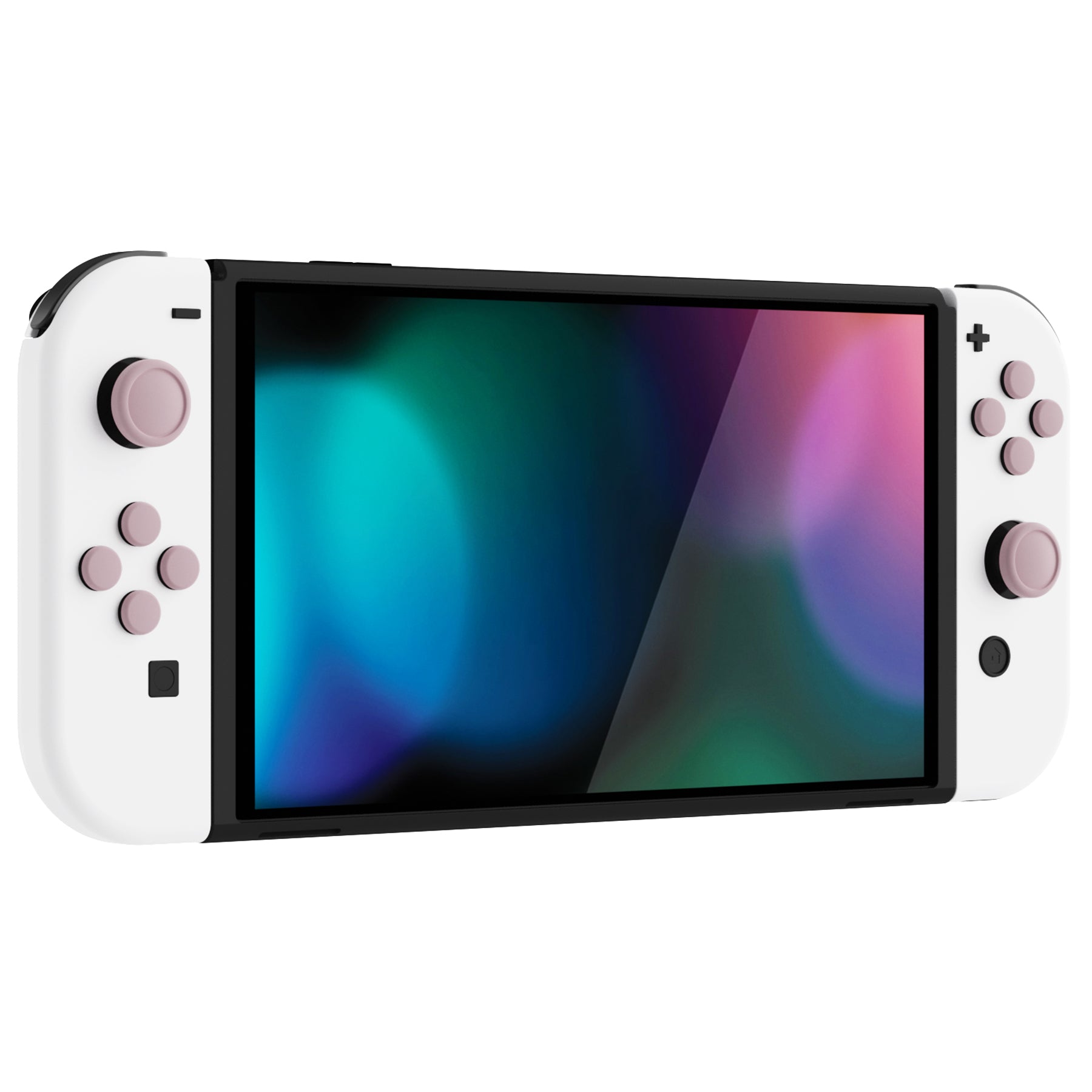 PlayVital Silicone Button Covers and Thumb Grip Set for Nintendo Switch & Switch OLED & Switch Lite ABXY Directional Key Button Caps with Switch Lite D-Pad Button Cap - Pink PlayVital