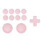 PlayVital Silicone Button Covers and Thumb Grip Set for Nintendo Switch & Switch OLED & Switch Lite ABXY Directional Key Button Caps with Switch Lite D-Pad Button Cap - Pink PlayVital