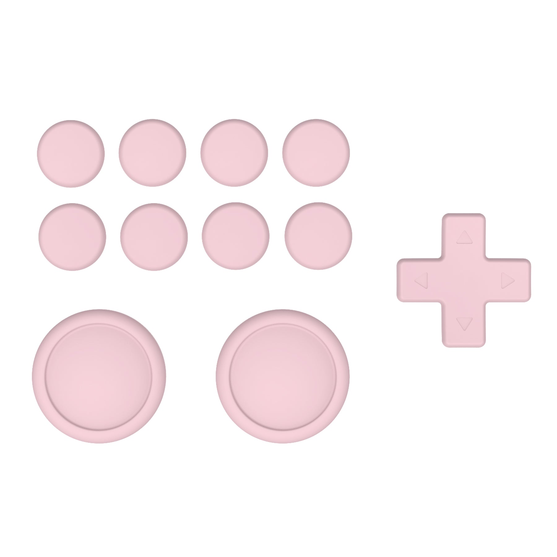 PlayVital Silicone Button Covers and Thumb Grip Set for Nintendo Switch & Switch OLED & Switch Lite ABXY Directional Key Button Caps with Switch Lite D-Pad Button Cap - Pink PlayVital