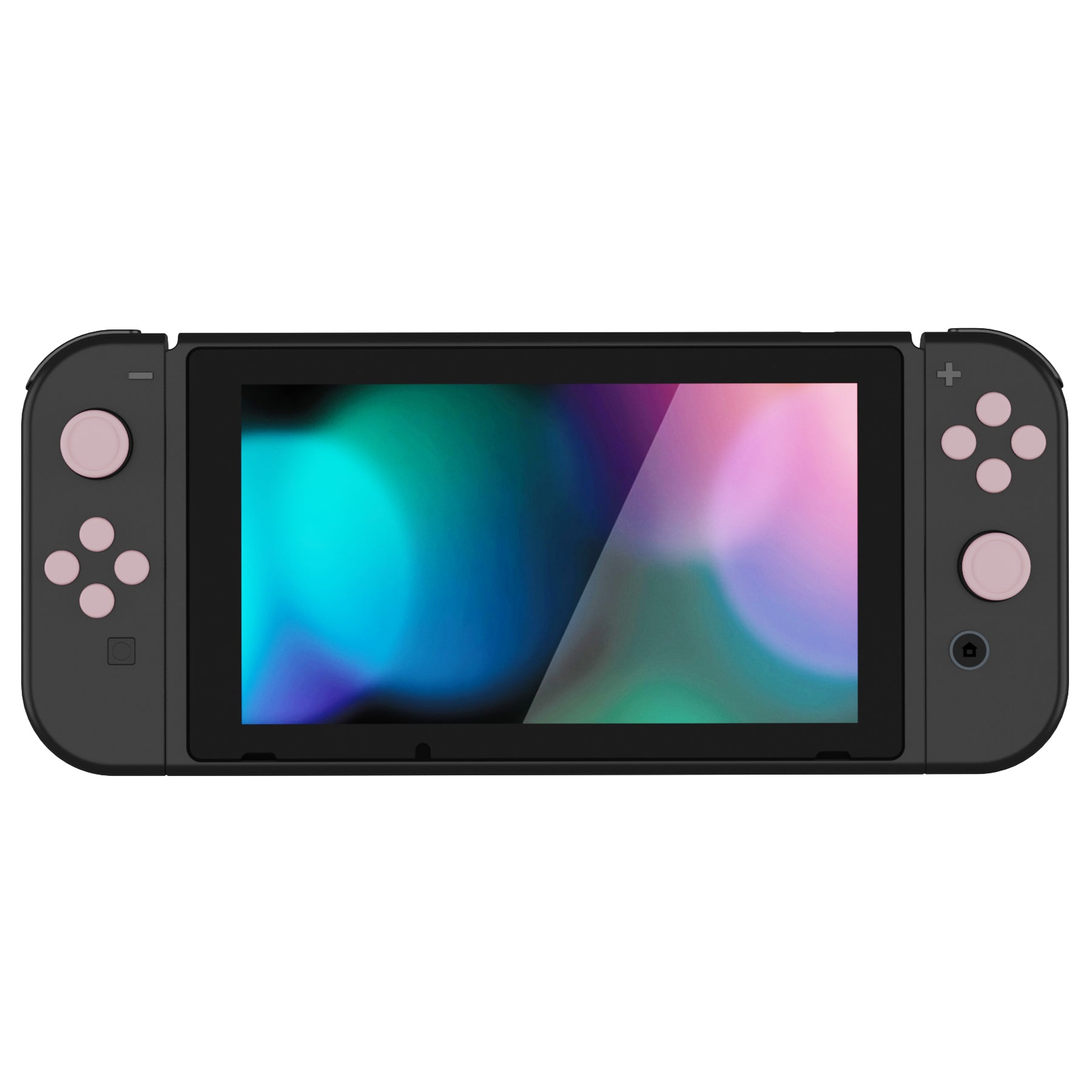 PlayVital Silicone Button Covers and Thumb Grip Set for Nintendo Switch & Switch OLED & Switch Lite ABXY Directional Key Button Caps with Switch Lite D-Pad Button Cap - Pink PlayVital