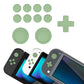 PlayVital Silicone Button Covers and Thumb Grip Set for Nintendo Switch & Switch OLED & Switch Lite ABXY Directional Key Button Caps with Switch Lite D-Pad Button Cap - Matcha Green PlayVital