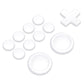 PlayVital Silicone Button Covers and Thumb Grip Set for Nintendo Switch & Switch OLED & Switch Lite ABXY Directional Key Button Caps with Switch Lite D-Pad Button Cap - White PlayVital