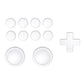 PlayVital Silicone Button Covers and Thumb Grip Set for Nintendo Switch & Switch OLED & Switch Lite ABXY Directional Key Button Caps with Switch Lite D-Pad Button Cap - White PlayVital