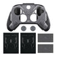 PlayVital Stellar Mecha Silicone Cover Skin for Xbox Series X/S Controller with Thumb Grips & Sticker, Anti-slip Grip Protector for Xbox Core Wireless Controller - Black & Gunmetal Gray PlayVital
