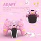 PlayVital Sweetheart Kitty Series Silicone Cover with 6 Joystick Caps and 6 Sticker for PS5 Controller, Soft Anti-Slip Full Protection Grip Skin Compatible with PS5 Charging Dock - Pink